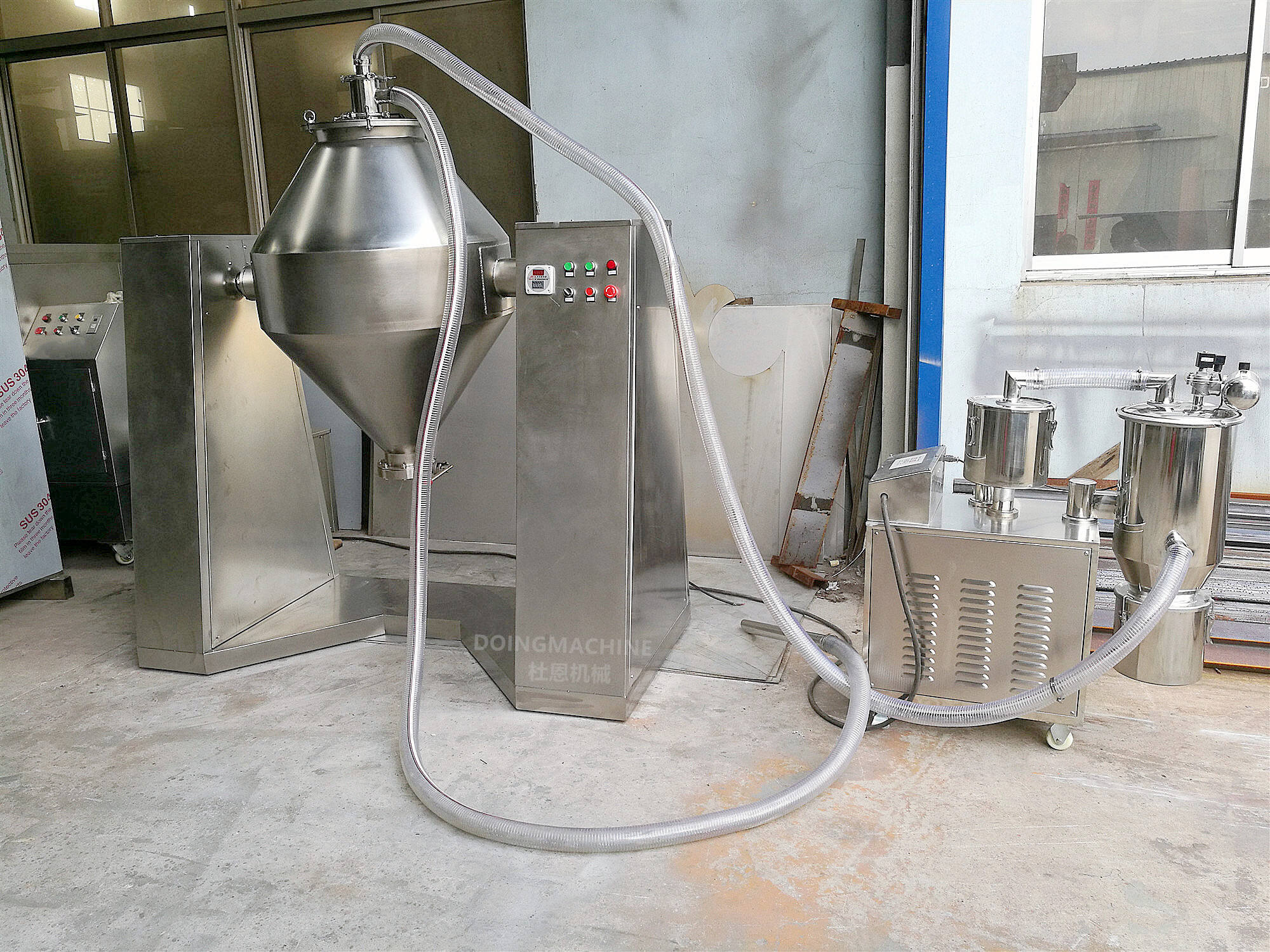 Double cone dry powder mixer blender manufacture