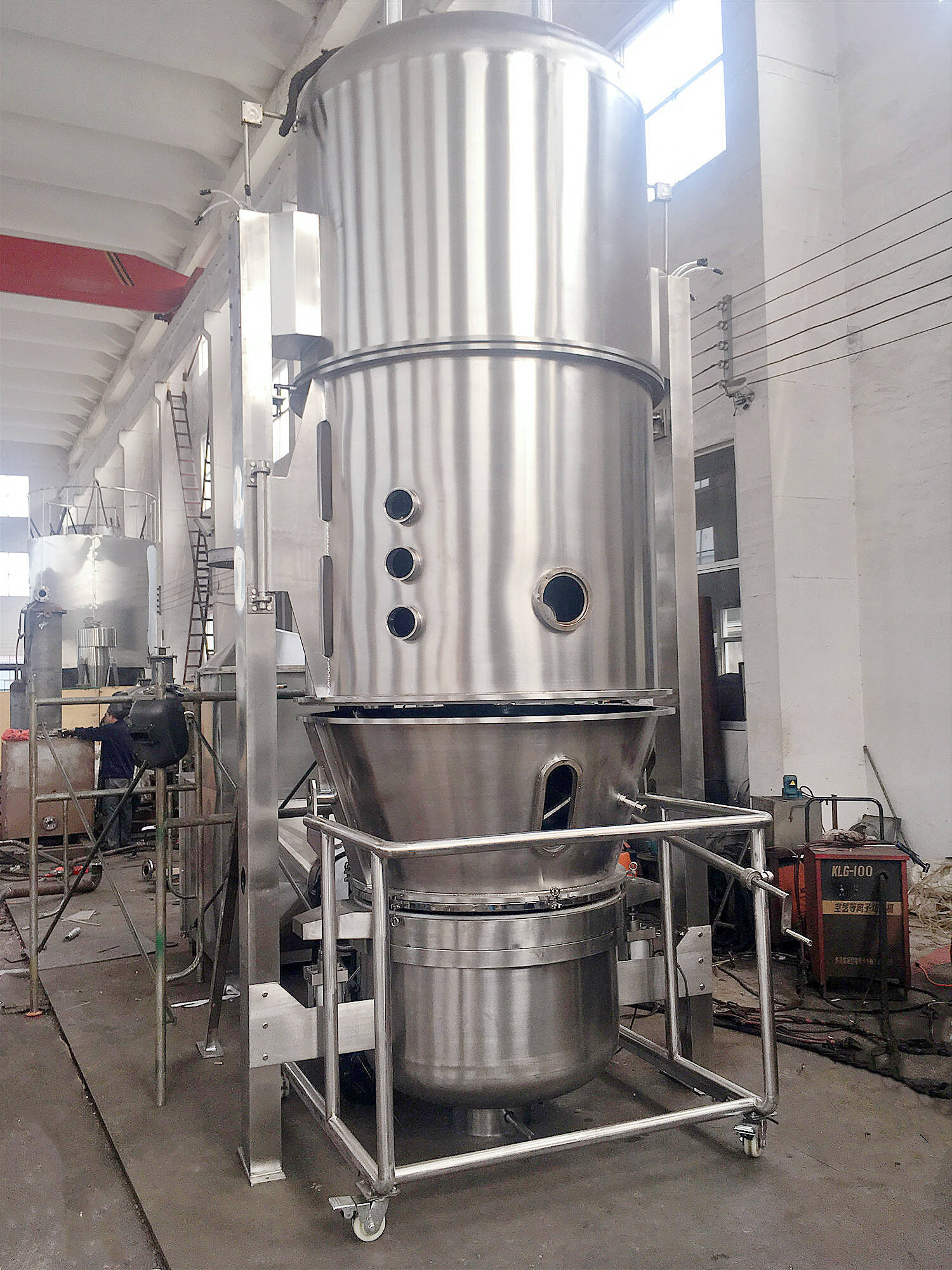 Top spray fluid bed dryer granulator details