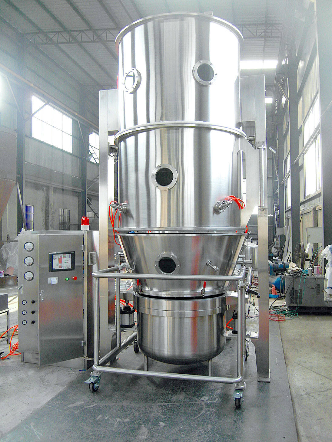 Top spray fluid bed dryer granulator supplier