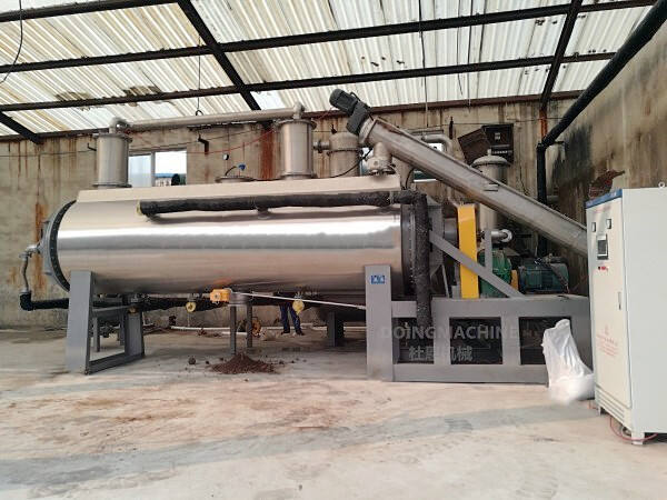 Low temperature heat pump vacuum paddle dryer for sludge factory