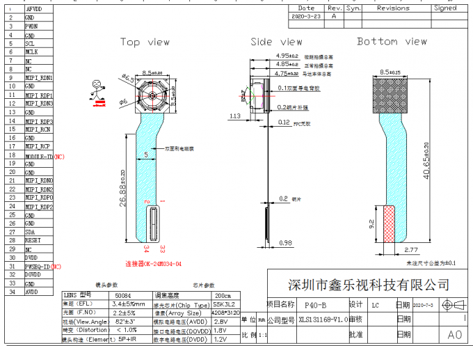 Camera-Module-with-Samsung-S5K3L2-Sensor-13MP-Structure