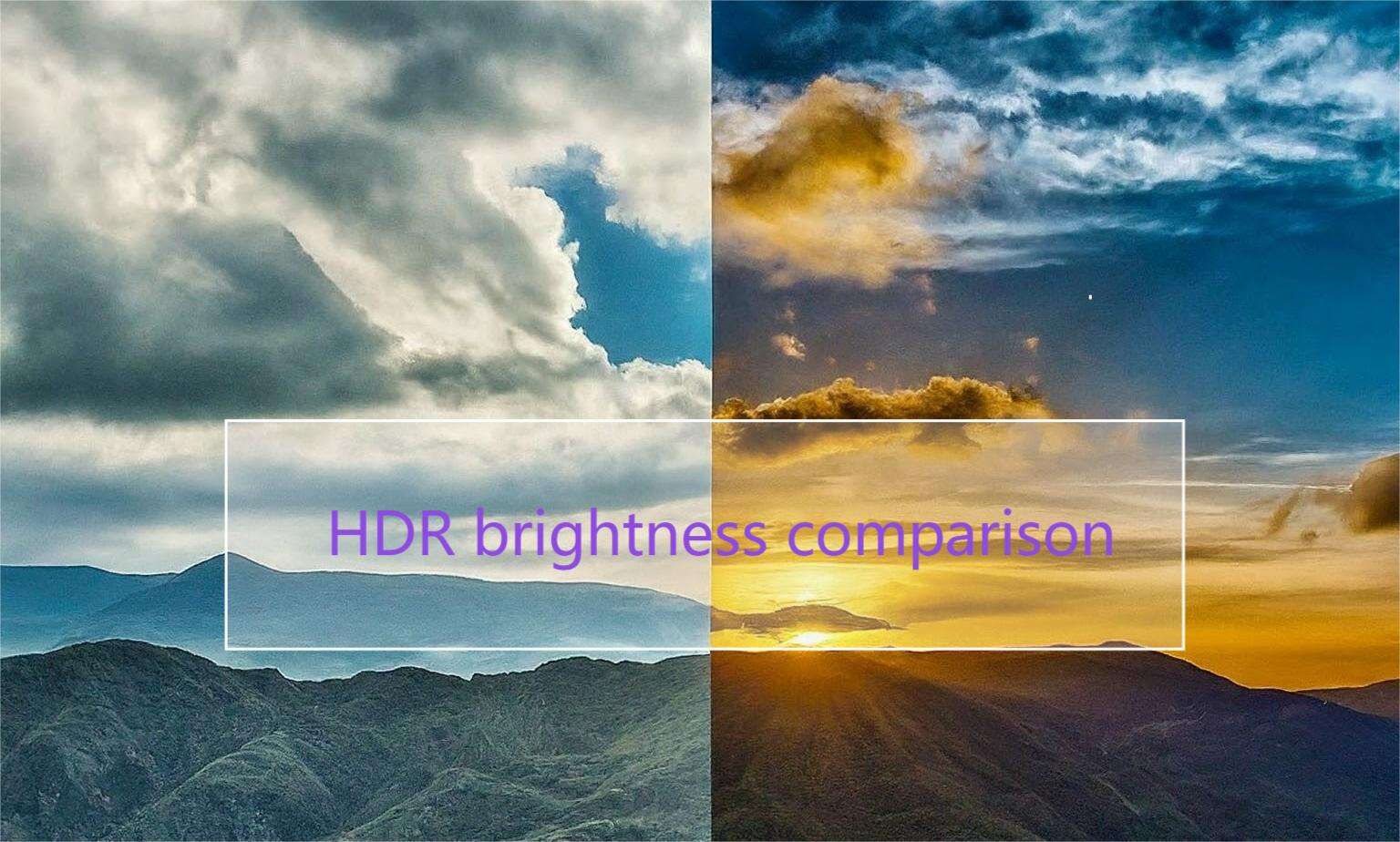 HDR brightness comparison