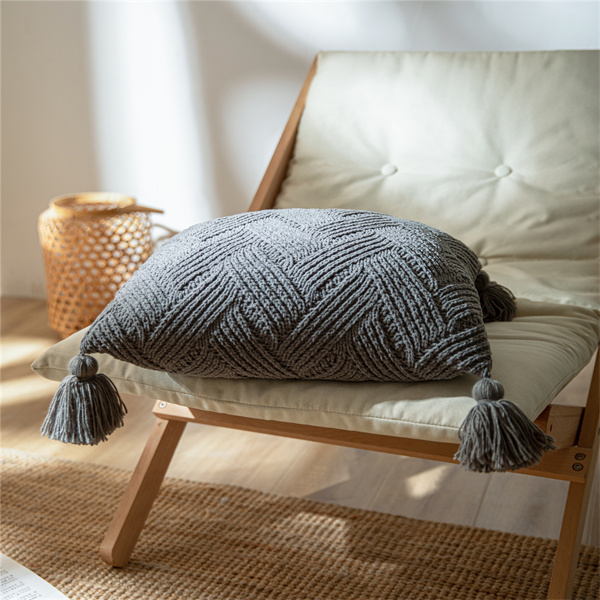 Get Cozy and Comfortable with a Textured Cable Knit Throw Pillow