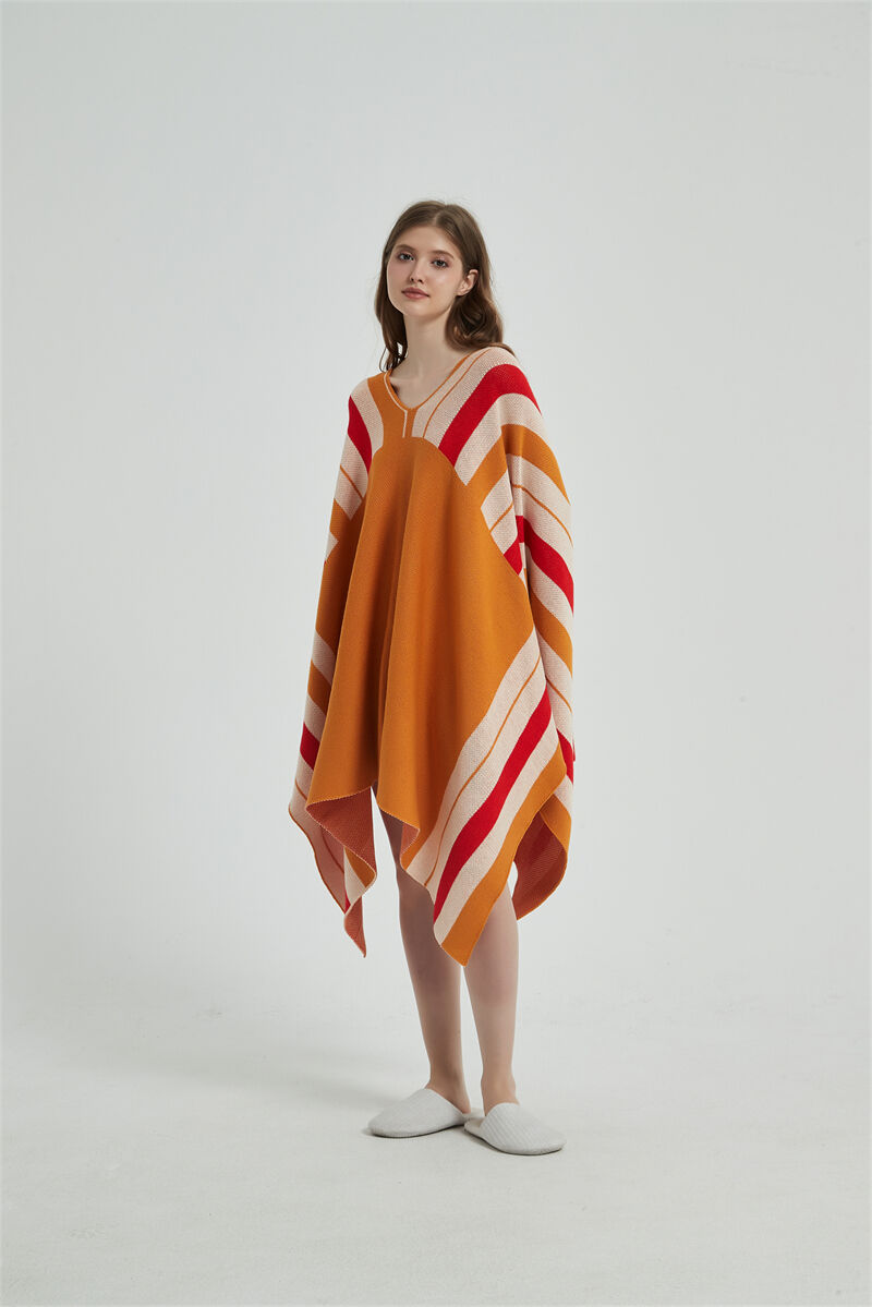 Super soft comfortable wool blend wearable throws wrap covers for indoor outgoing LL manufacture