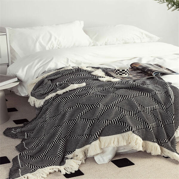 Cozy up with the iconic black and white checkered pattern