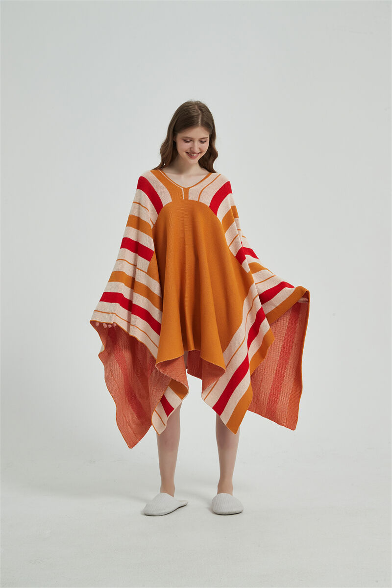 Super soft comfortable wool blend wearable throws wrap covers for indoor outgoing LL supplier