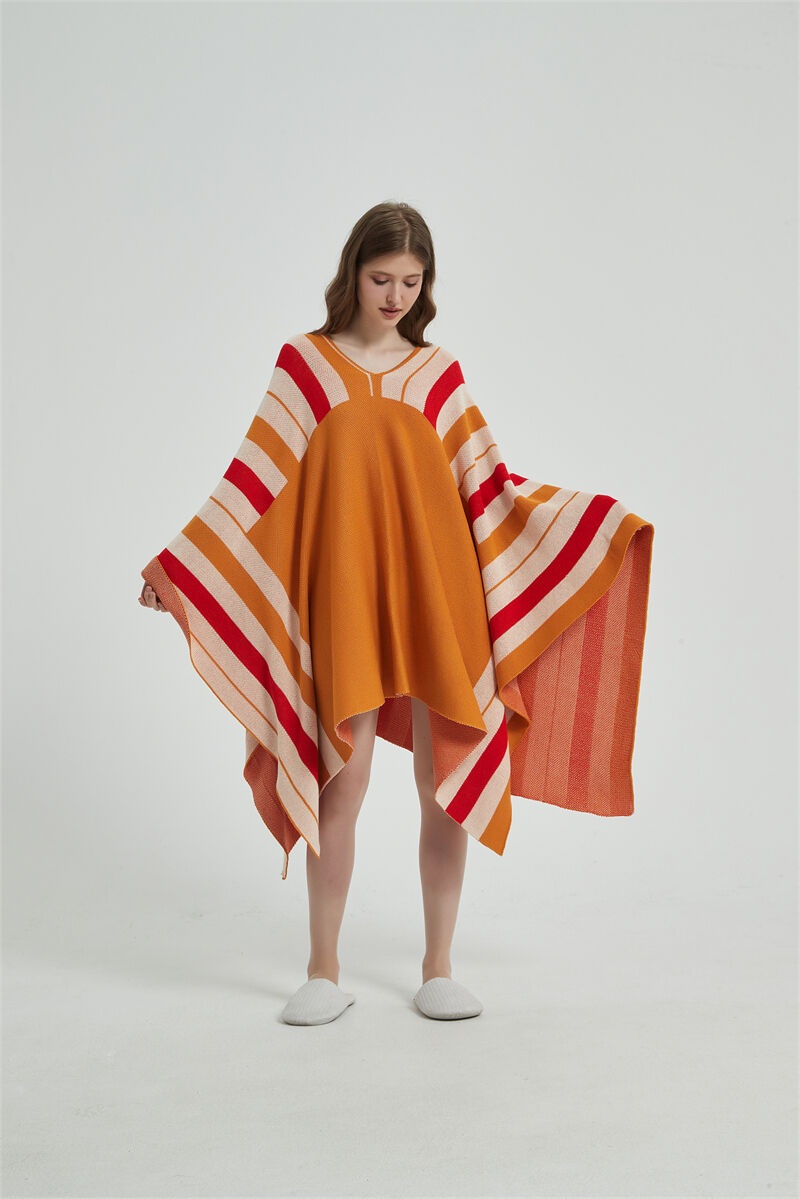 Super soft comfortable wool blend wearable throws wrap covers for indoor outgoing LL supplier