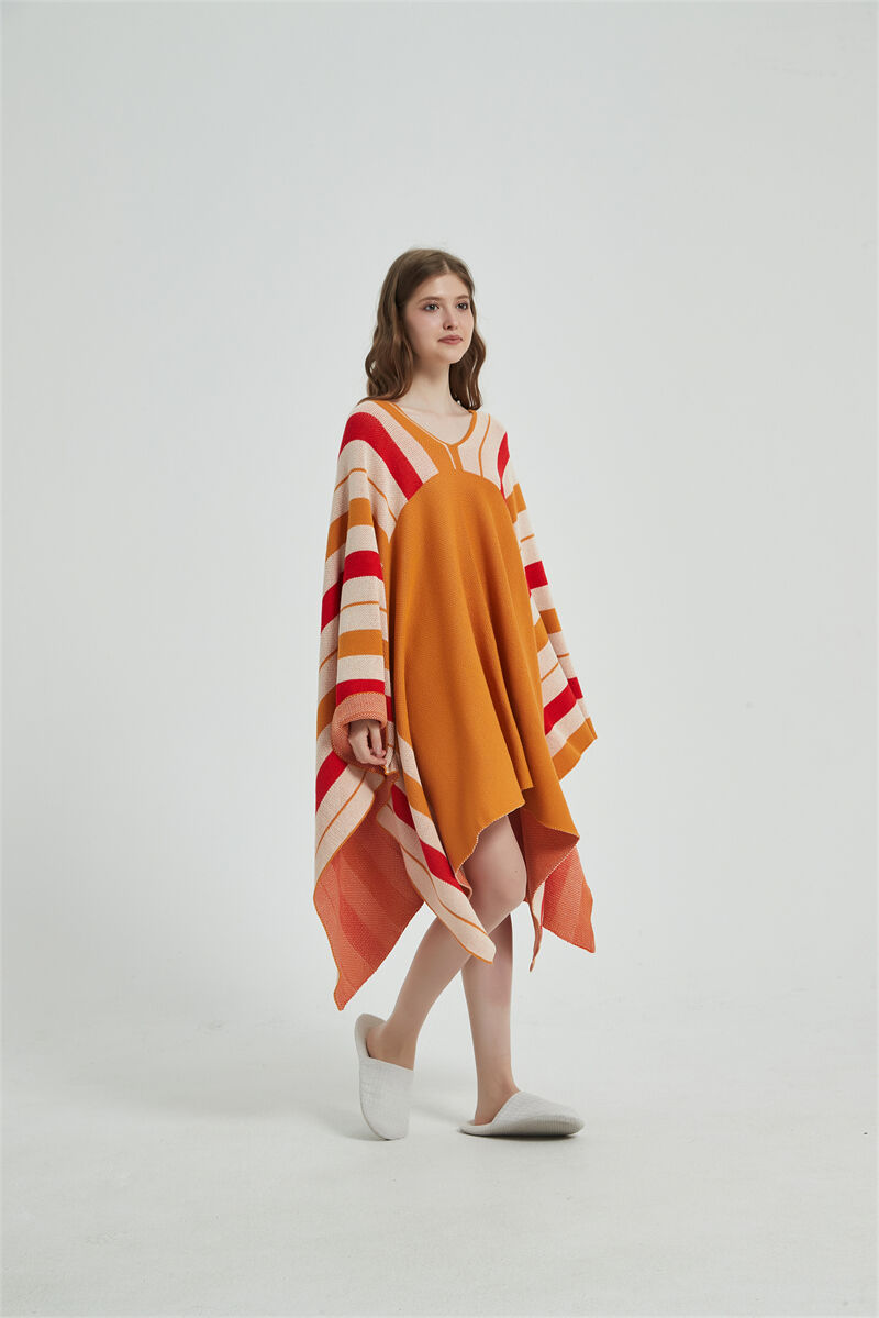 Super soft comfortable wool blend wearable throws wrap covers for indoor outgoing LL details