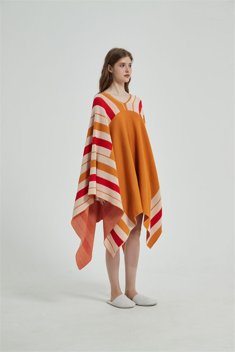 Super soft comfortable wool blend wearable throws wrap covers for indoor outgoing LL details