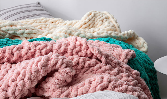 Handmade Chunky Cross Knit Blanket Throw Retail for Warm Soft Winter Knitted supplier