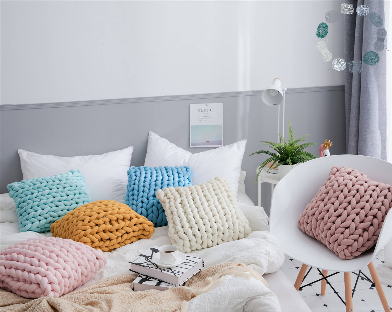 Trk Knot Pillow Case Polyester Chunky Simple Warm House Colorful New Style Soft manufacture