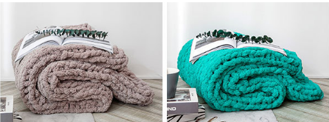 Handmade Chunky Cross Knit Blanket Throw Retail for Warm Soft Winter Knitted supplier