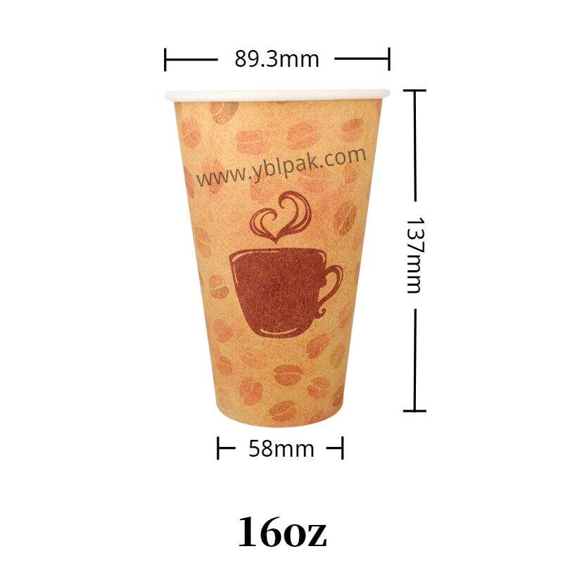 Single layer paper cups for coffee hot drink manufacture