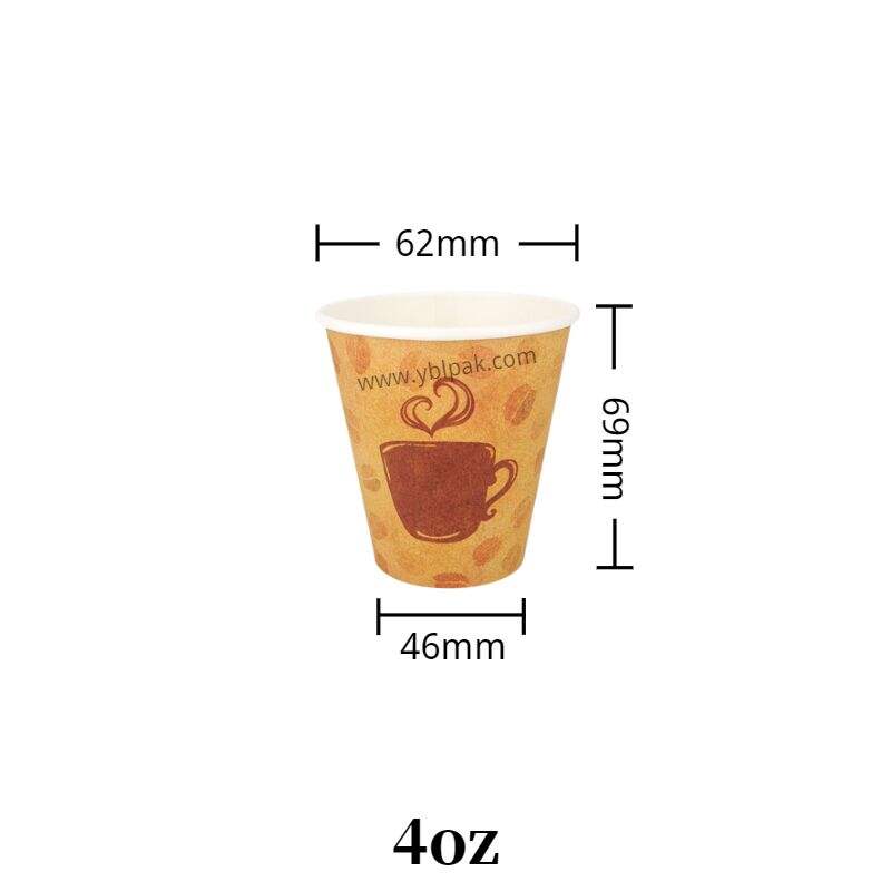 Single layer paper cups for coffee hot drink manufacture