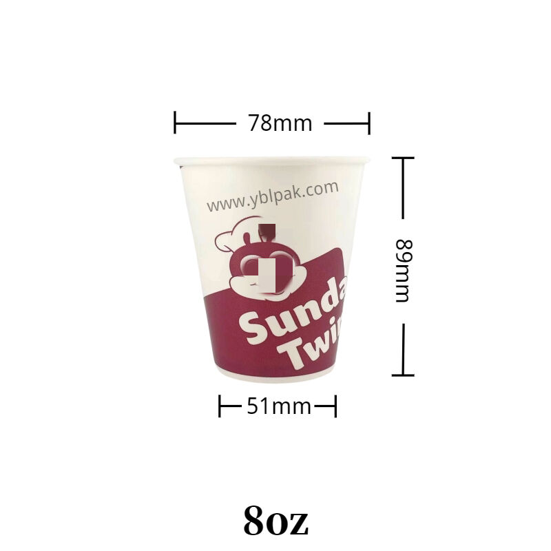 Double PE paper cup for soda cold drink supplier