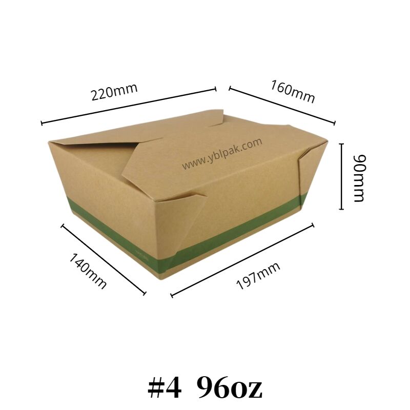 Kraft paper take away paper container for food manufacture