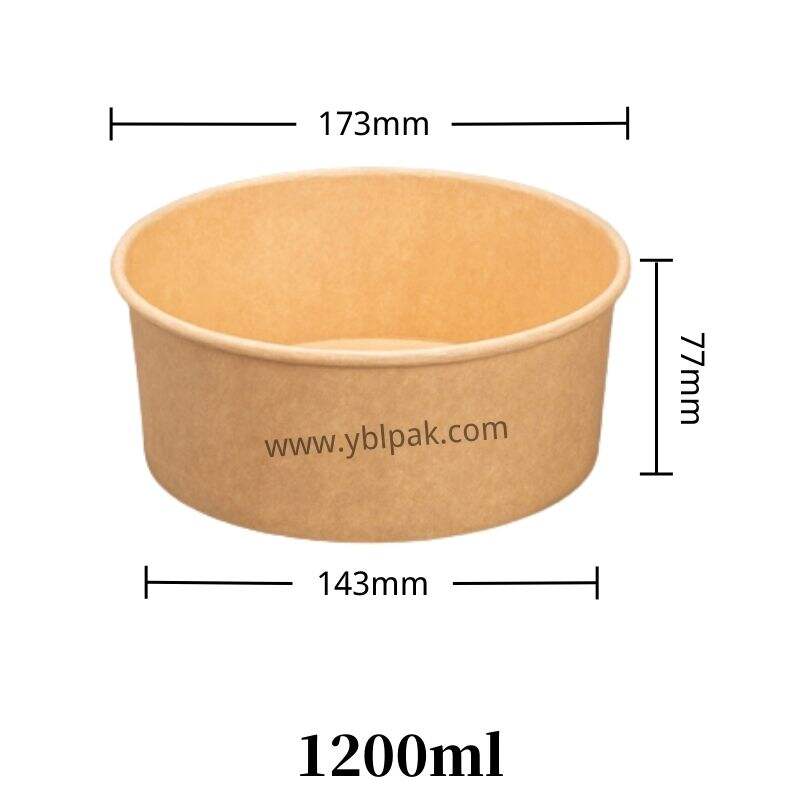 Kraft paper bowl for salad manufacture