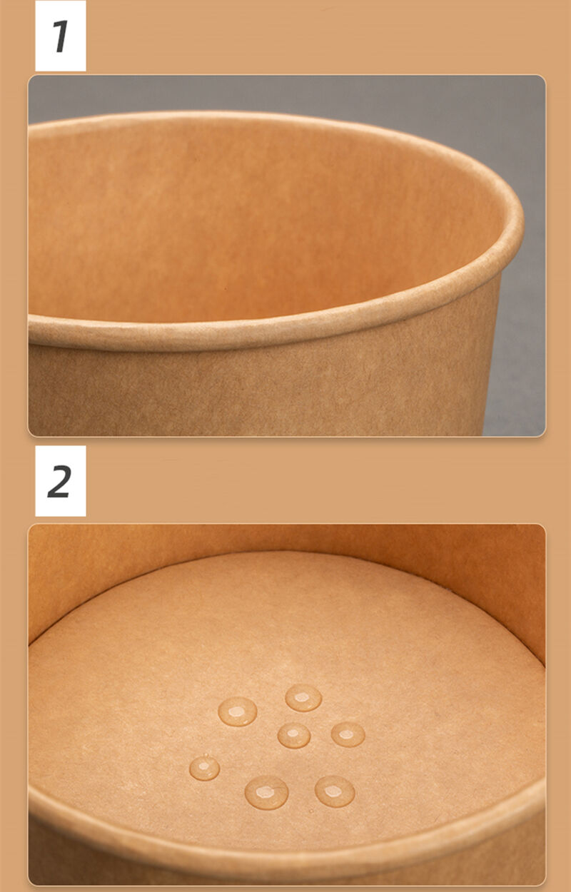 Strong kraft paper cup for hot soup packing manufacture