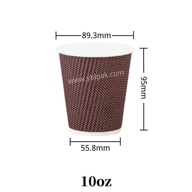 Ripple corrugated paper cups for coffee hot drink manufacture