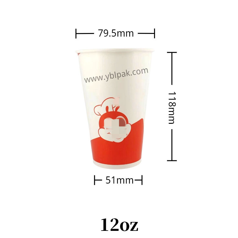 Double PE paper cup for soda cold drink details