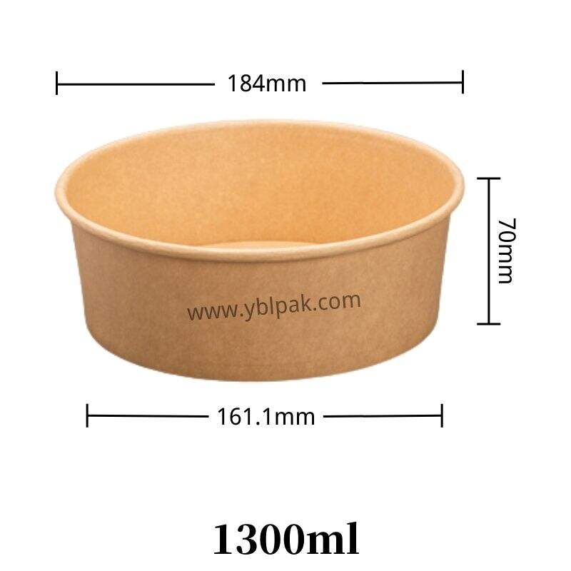 Kraft paper bowl for salad manufacture