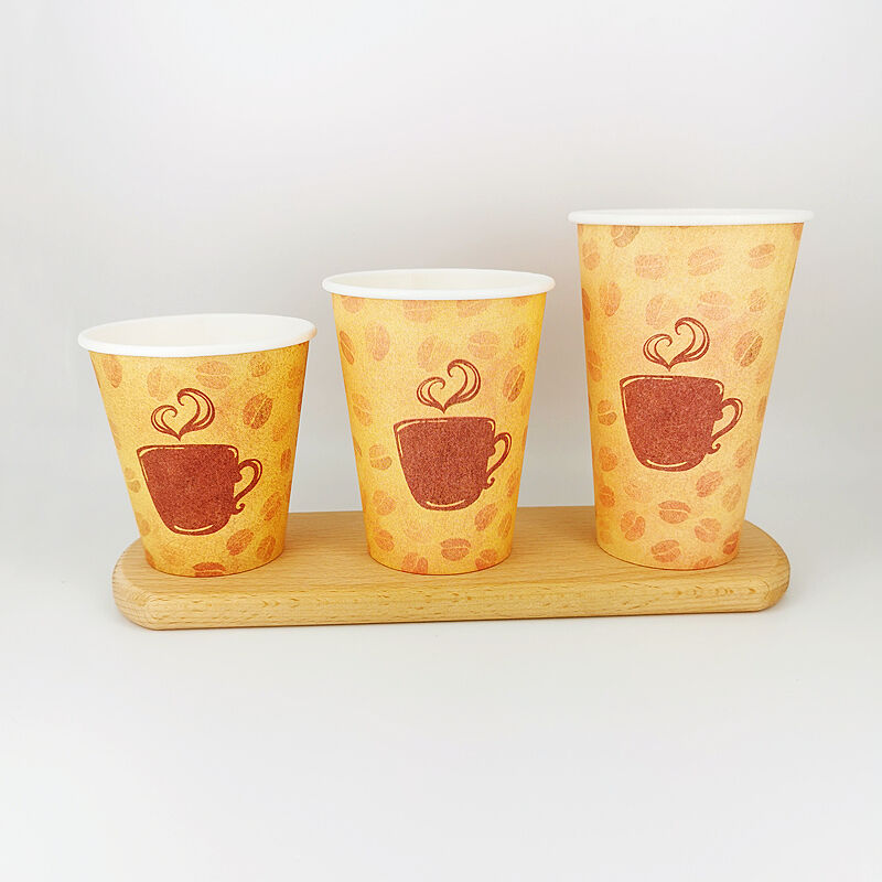 Single layer paper cups for coffee hot drink