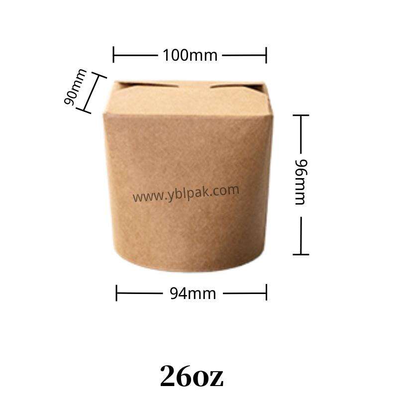 Round bottom take away paper box for fast food manufacture