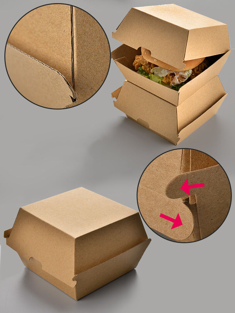 Corrugated kraft paper box for hamburger supplier