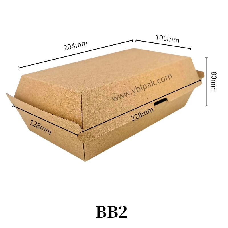 Corrugated kraft paper box for hamburger factory