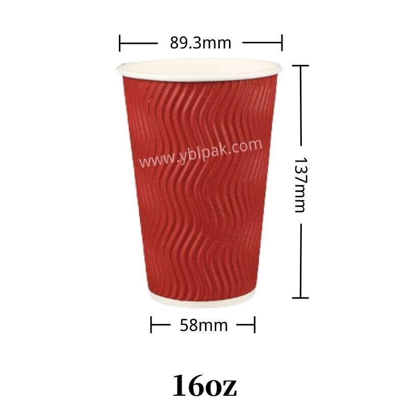 Ripple corrugated paper cups for coffee hot drink manufacture