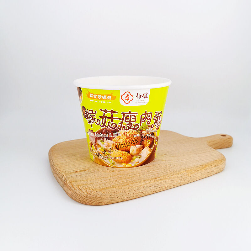 536ml Double layer paper cup for instant noodle ramen