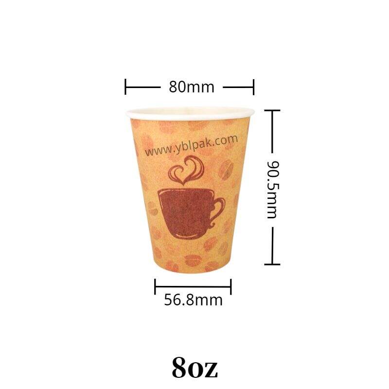 Single layer paper cups for coffee hot drink manufacture