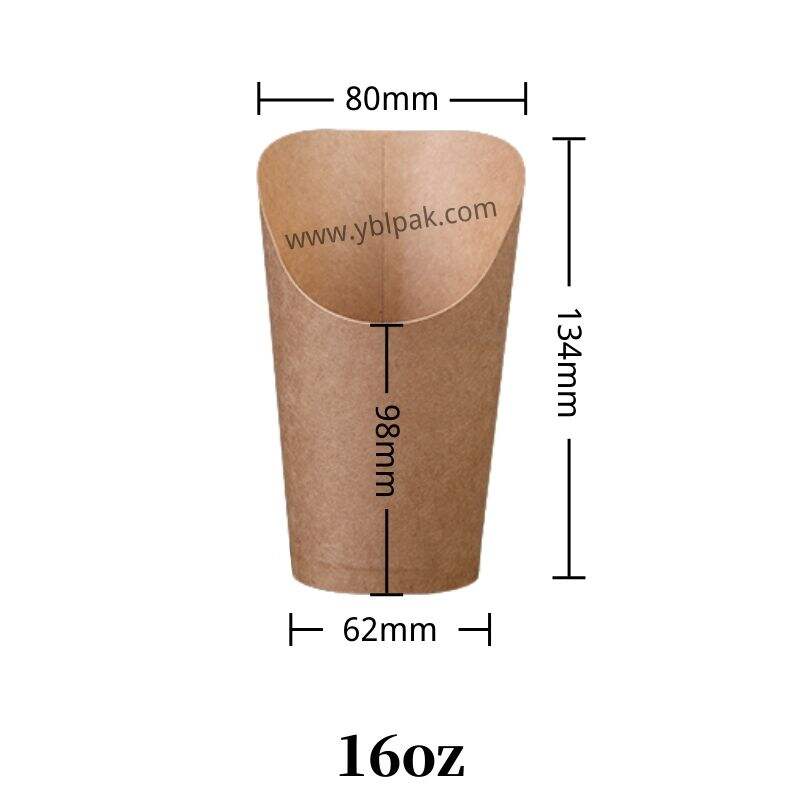 Kraft paper cup for French chips details