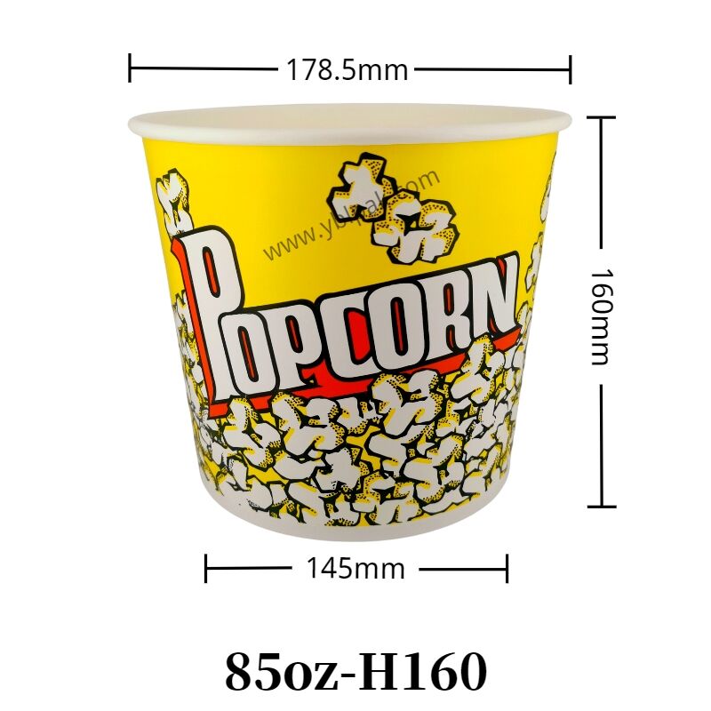 Big customized paper basket for popcorn factory