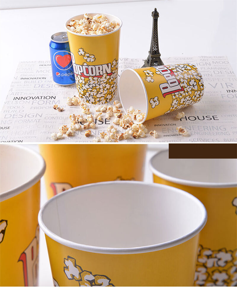 Big customized paper basket for popcorn details