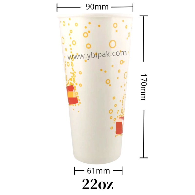 Double PE paper cup for soda cold drink factory