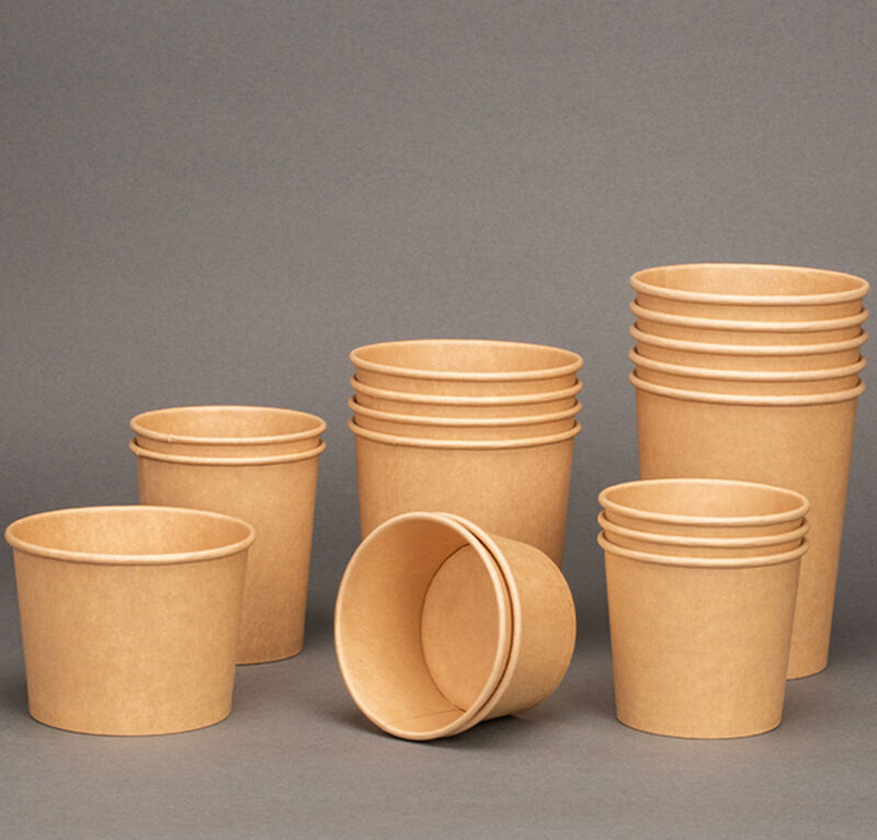 Strong kraft paper cup for hot soup packing manufacture