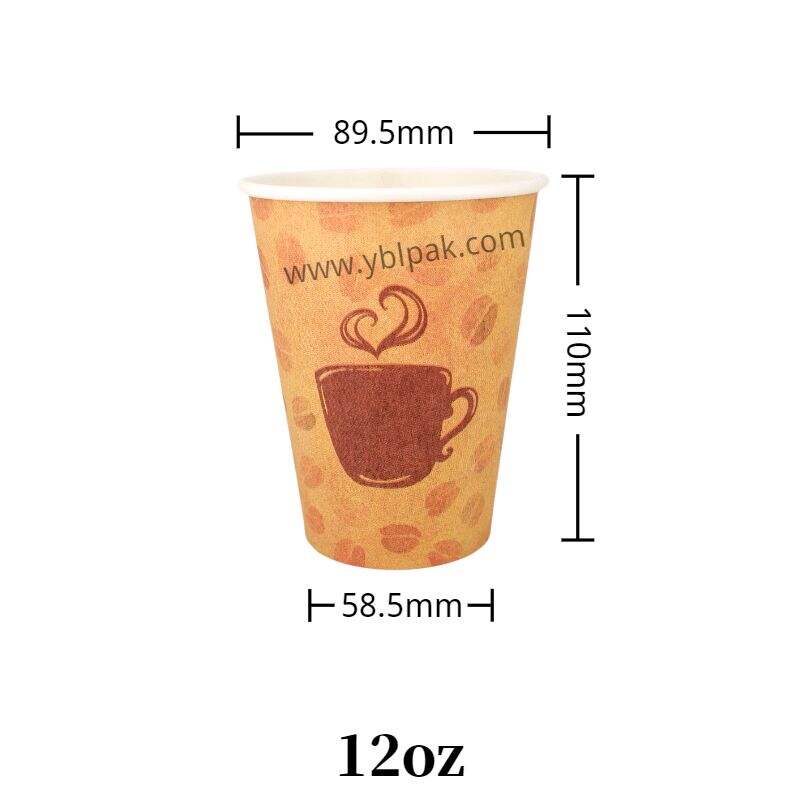 Single layer paper cups for coffee hot drink manufacture