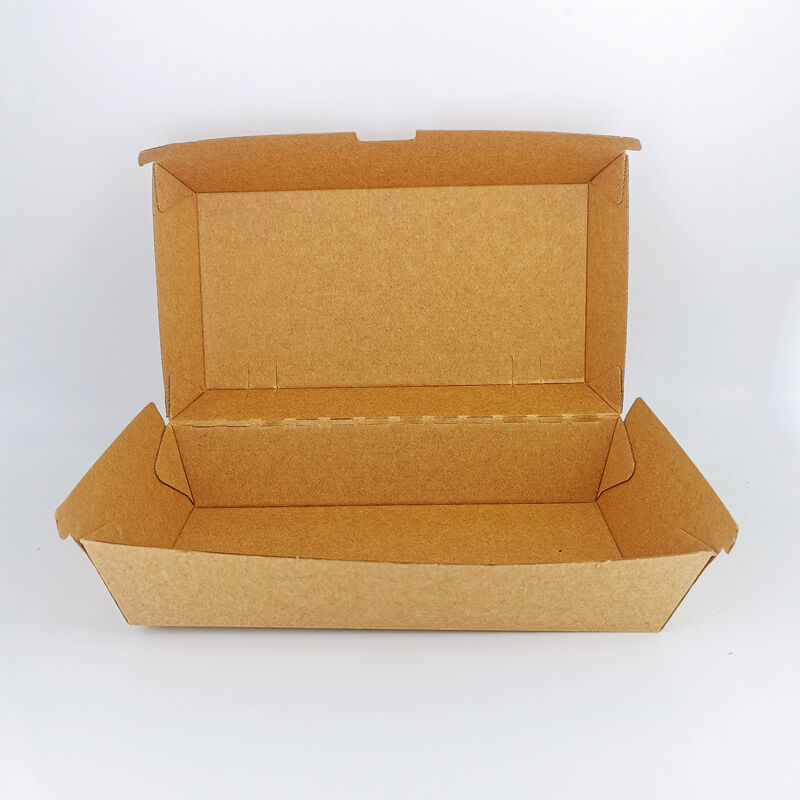 Corrugated kraft paper box for hamburger details