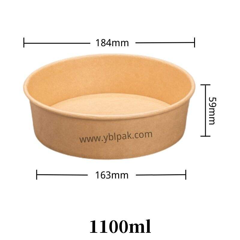 Kraft paper bowl for salad manufacture