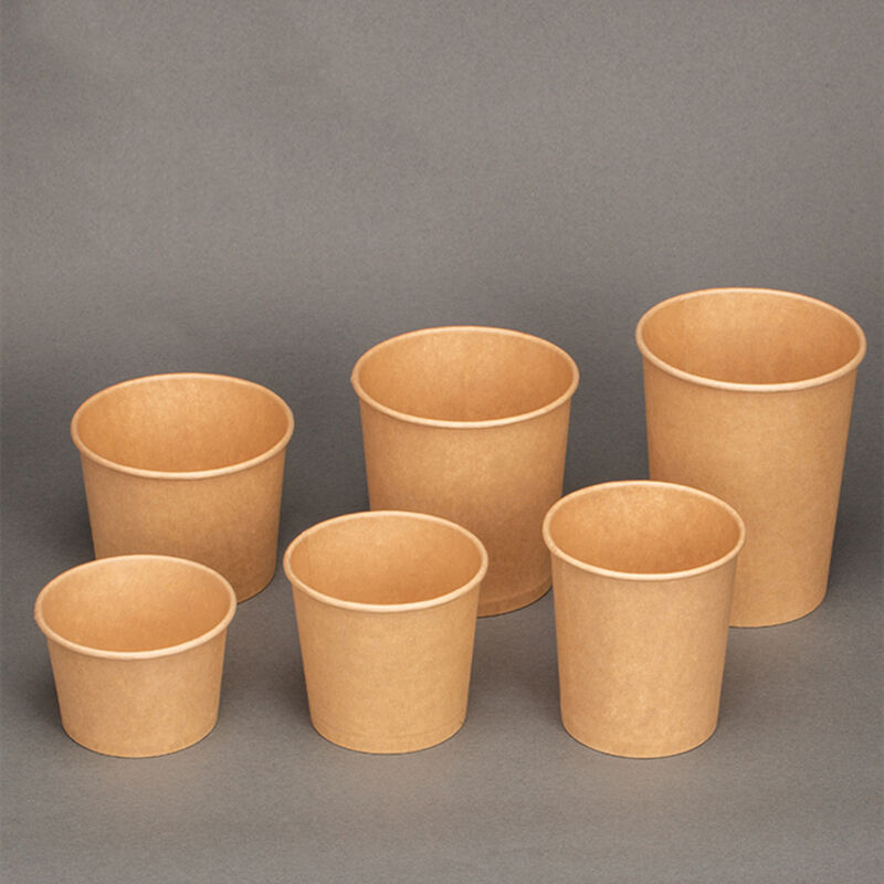 Strong kraft paper cup for hot soup packing