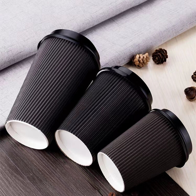 Ripple corrugated paper cups for coffee hot drink