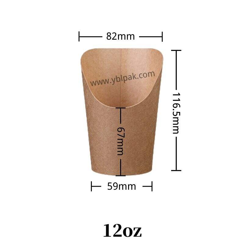 Kraft paper cup for French chips manufacture