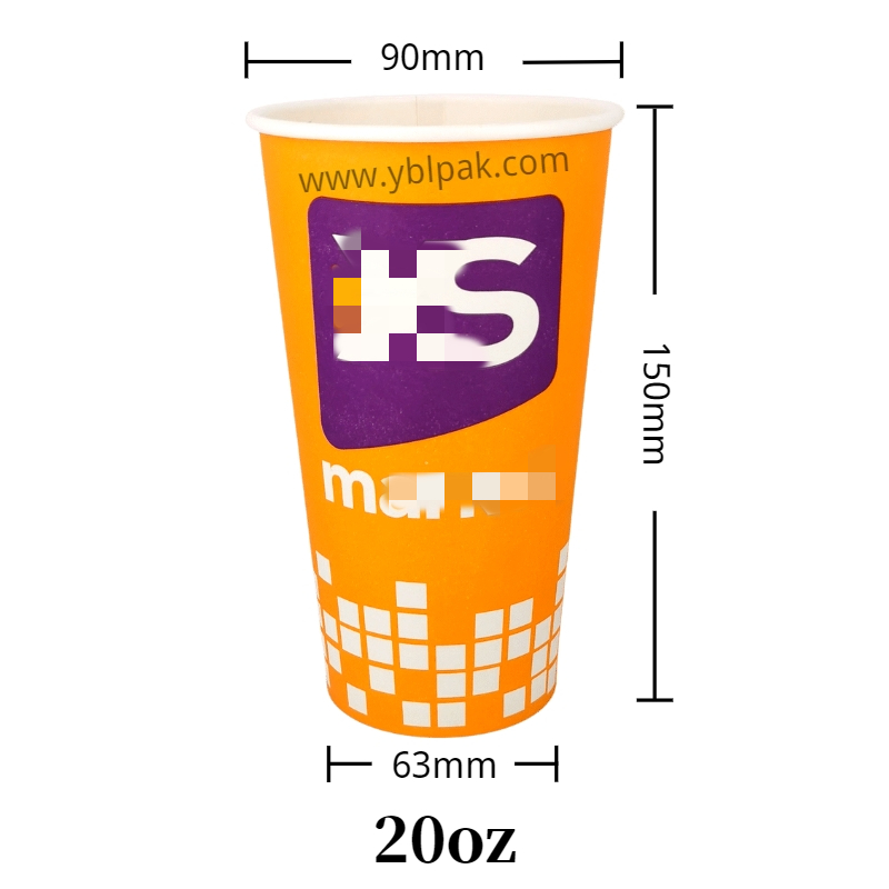 Double PE paper cup for soda cold drink supplier