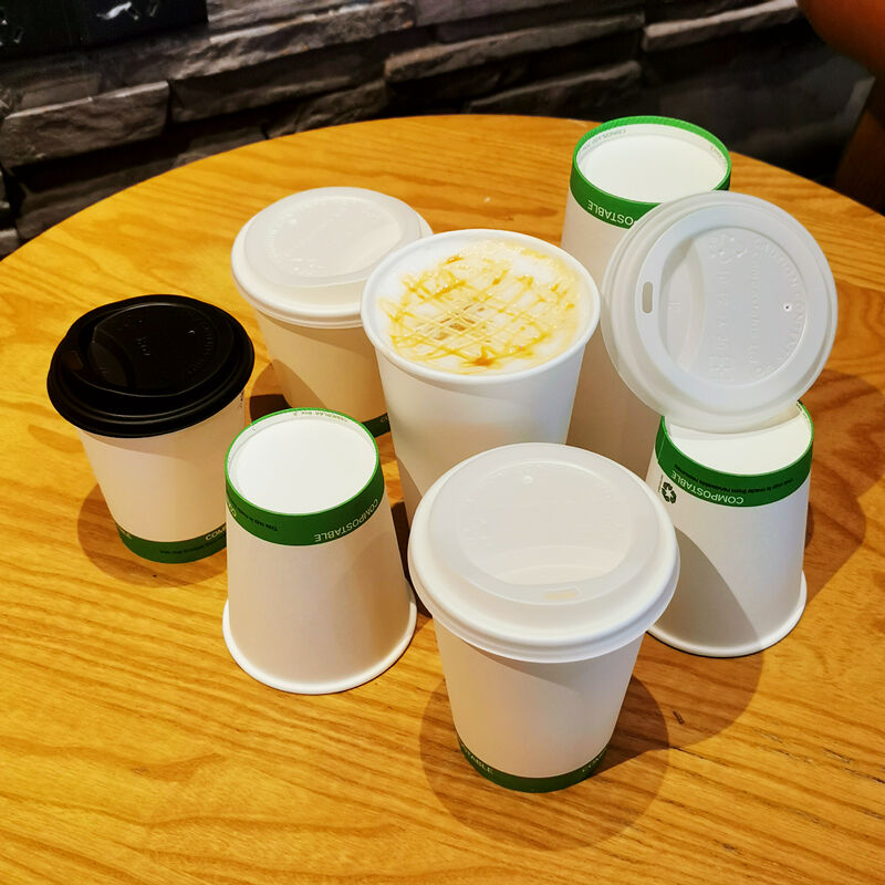 100% compostable PLA paper cup for coffee hot soup