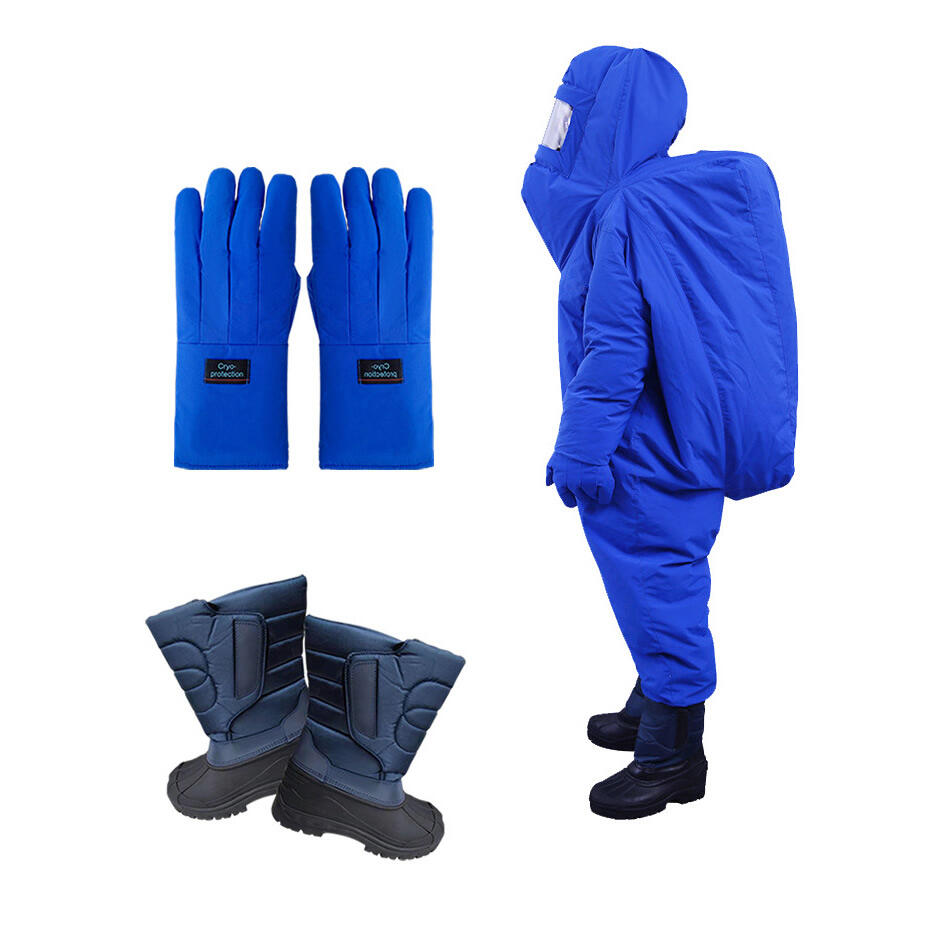 ANBEN FIRE Anti-cold Low Temperature Work Cryogenic Coveralls -250 C Cryo Suit Liquid Nitrogen LNG Protective Suits CRYOGENIC PROTECTIVE COVERALL (ABL-F10)