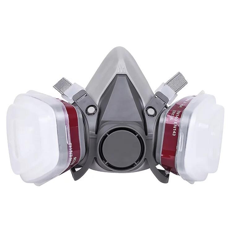 ANBEN FIRE With Double Changeable Filters Silicon Half Face Gas Mask 3D For Dust Proof (ABHM101)