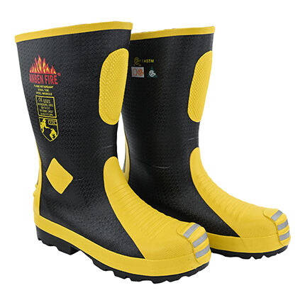 17 Style no handle EN15090 Certified Steel head Steel bottom Fire Rubber Boots With Fish scales skin RJX-AB-25(17A)