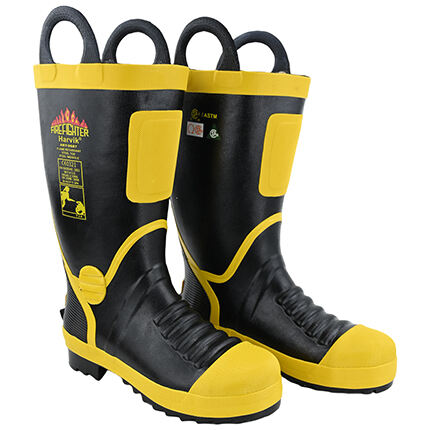 EN15090 Certified Steel head Steel bottom Fire Rubber Boots With Corrugated upper