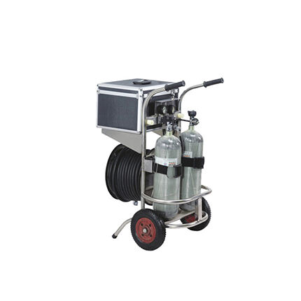 EN137 Certified 6.8L*2 Mobile Air Source Carbon Fiber Glass Cylinder SCBA Trolley 50m